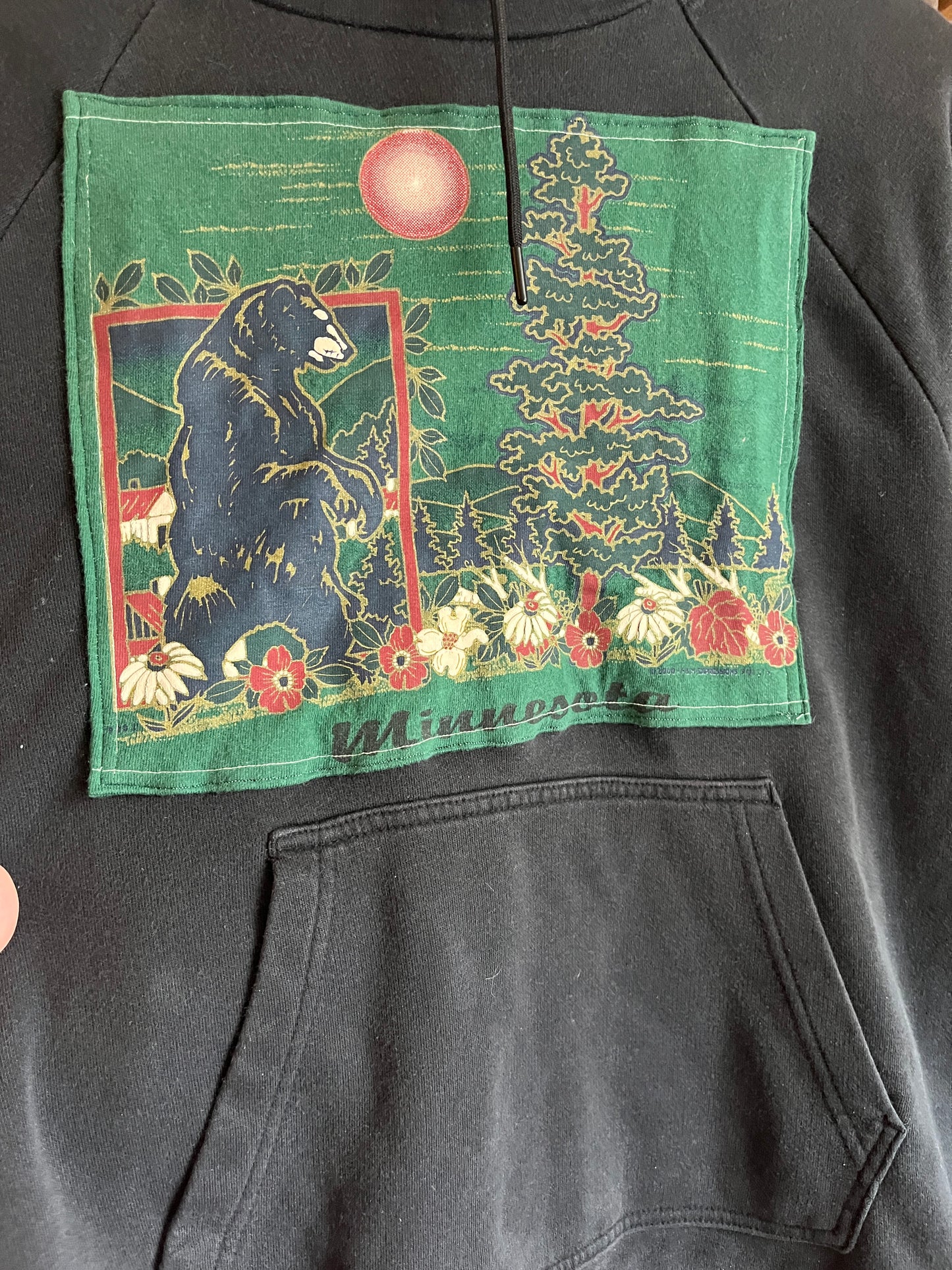 Minnesota Bear Nike Hoodie Upcycle Size S