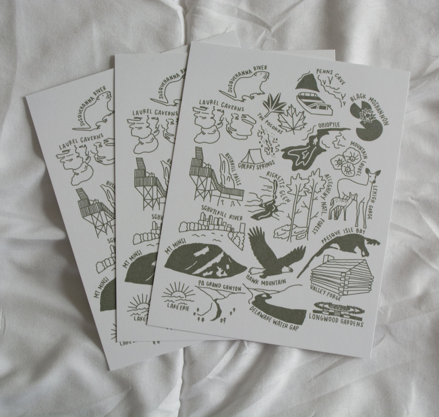 State Nature Checklist Postcards