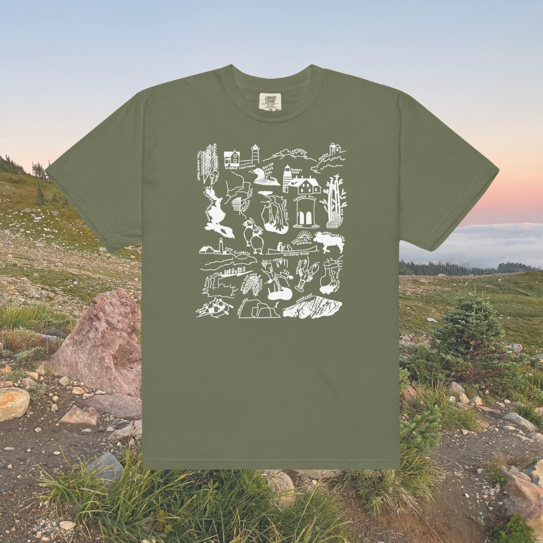 Maine Nature Checklist T-Shirt