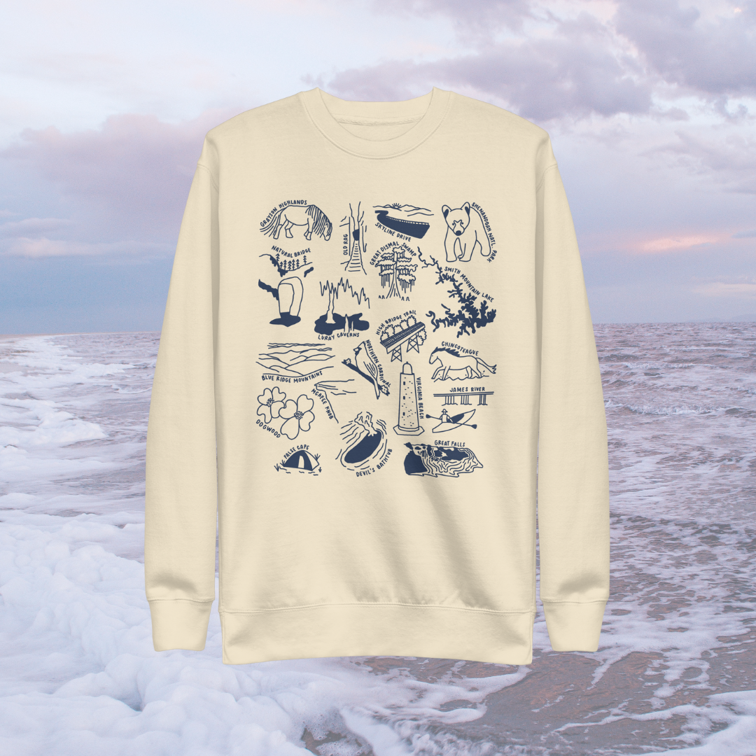 Virginia State Nature Long-Sleeve Unisex Sweatshirt