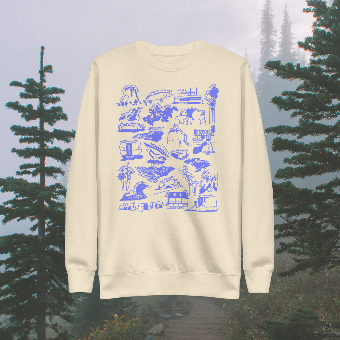 Minnesota State Nature Long-Sleeve Unisex Sweatshirt