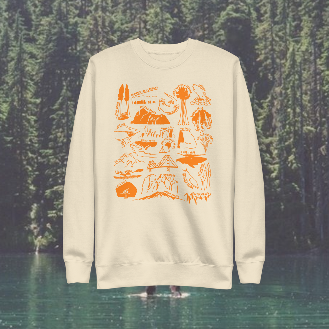Northern California State Nature Long-Sleeve Unisex Sweatshirt