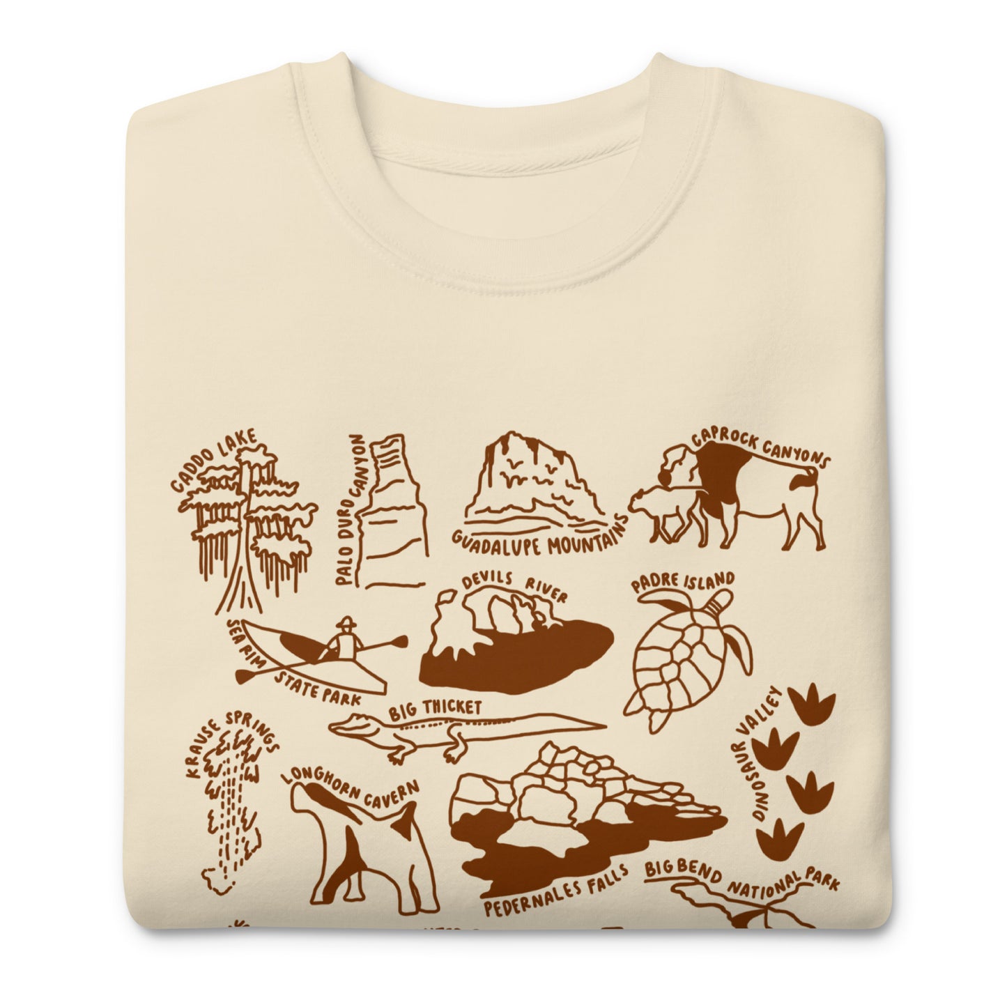 Texas State Nature Long-Sleeve Unisex Sweatshirt