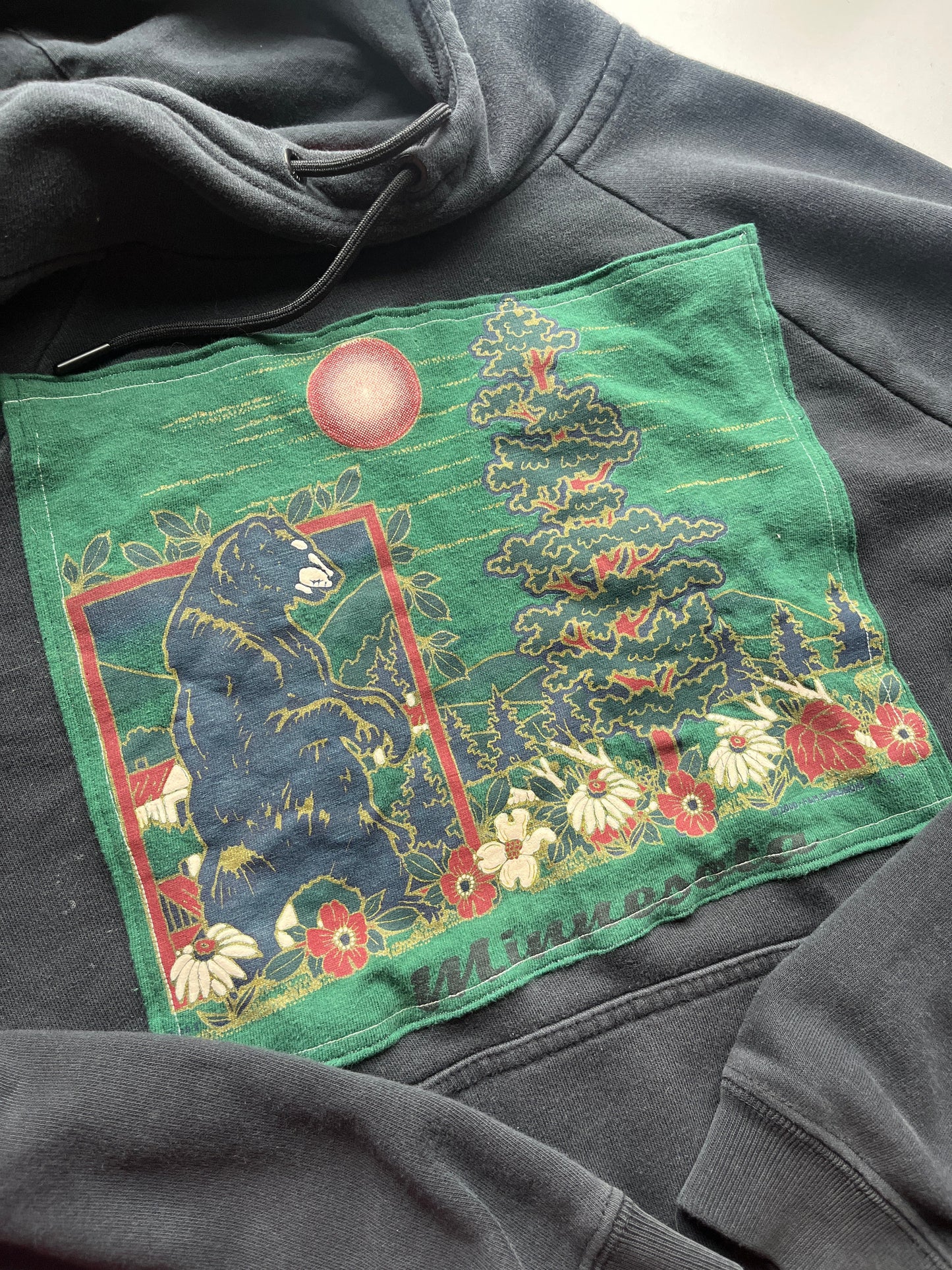 Minnesota Bear Nike Hoodie Upcycle Size S
