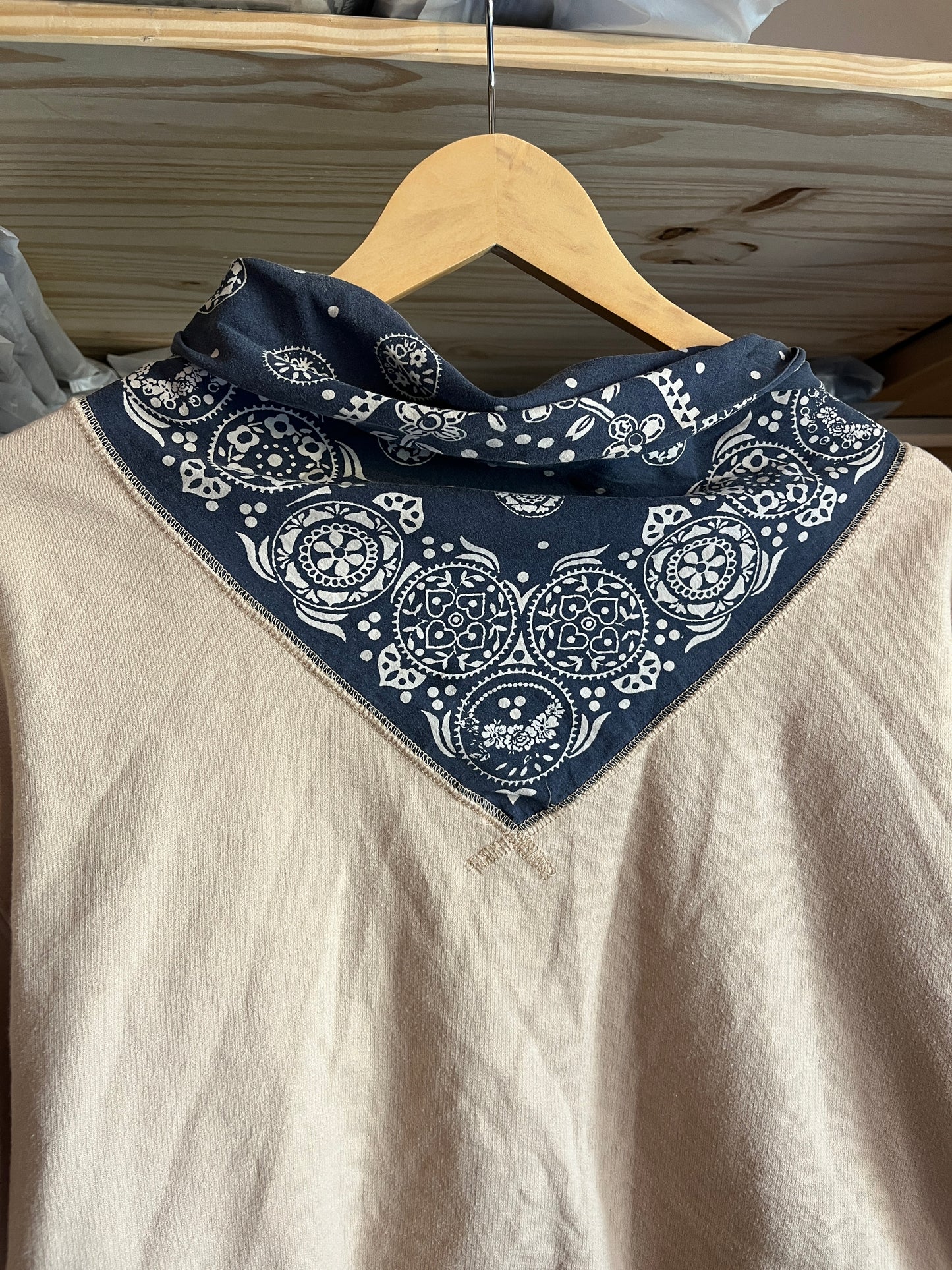 Montana Bald Eagle Bandana Upcycle Size XS (Oversized Cropped Fit)