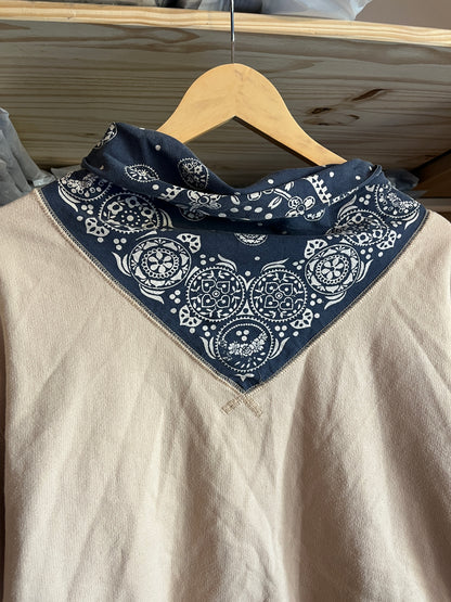 Montana Bald Eagle Bandana Upcycle Size XS (Oversized Cropped Fit)