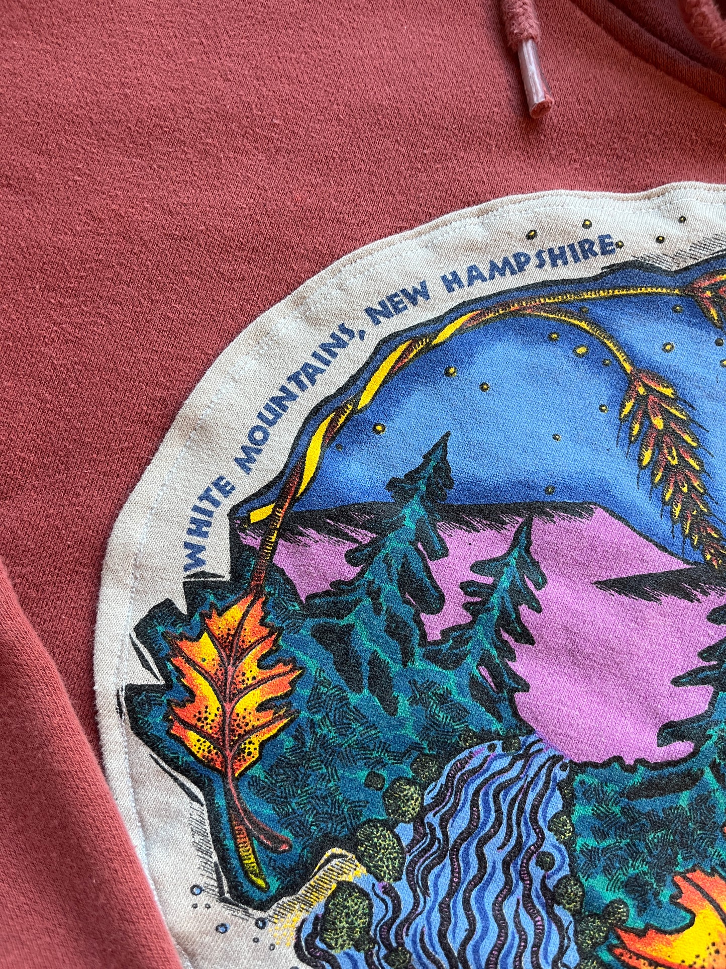 White Mountains Hoodie Upcycle Size S
