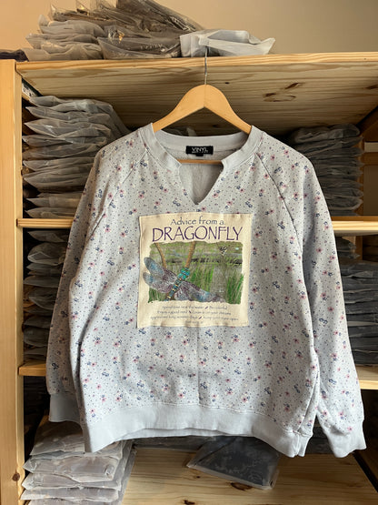 Dragonfly Floral Upcycle Size M