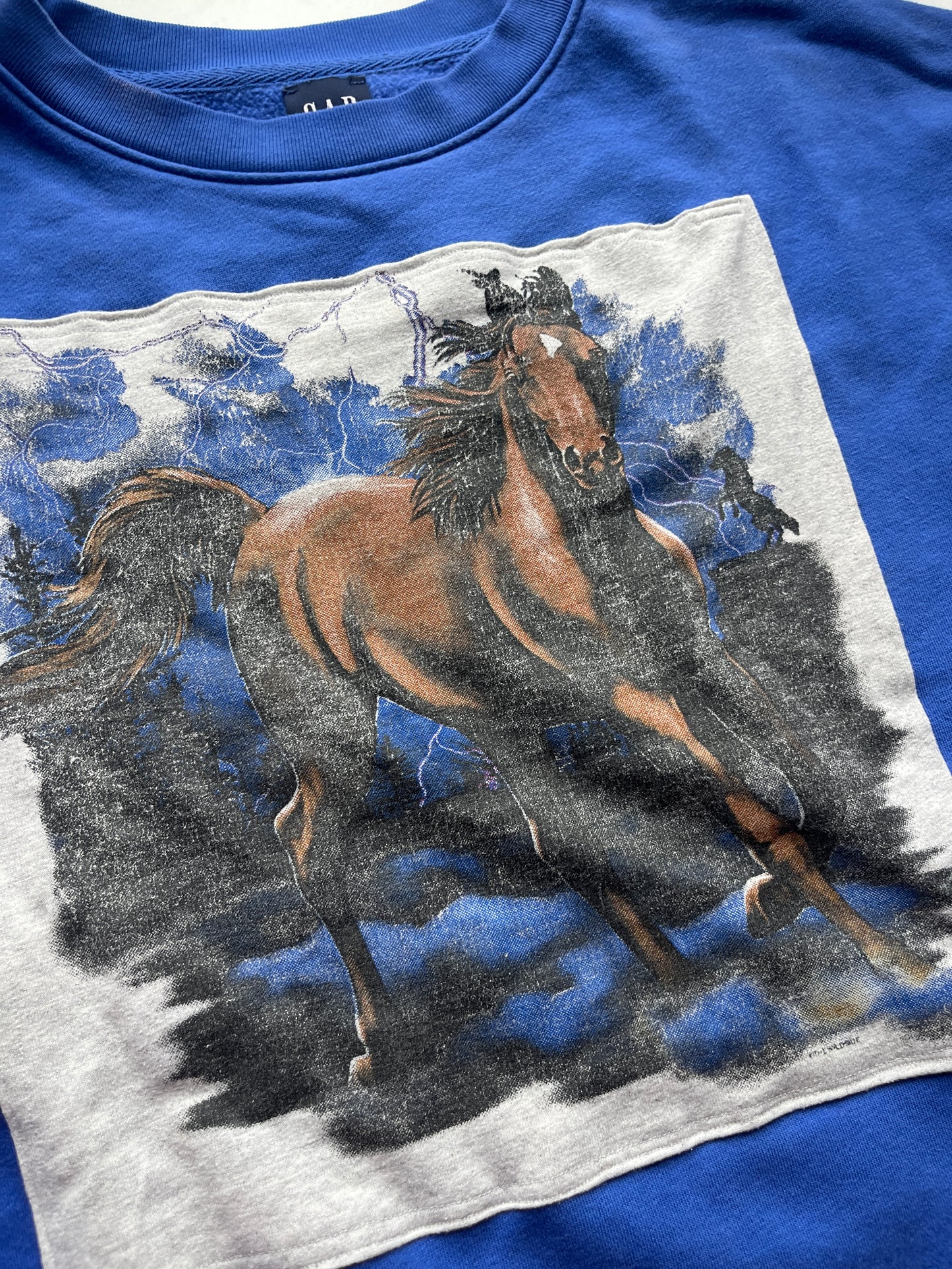 Blue Horse Upcycle Size L