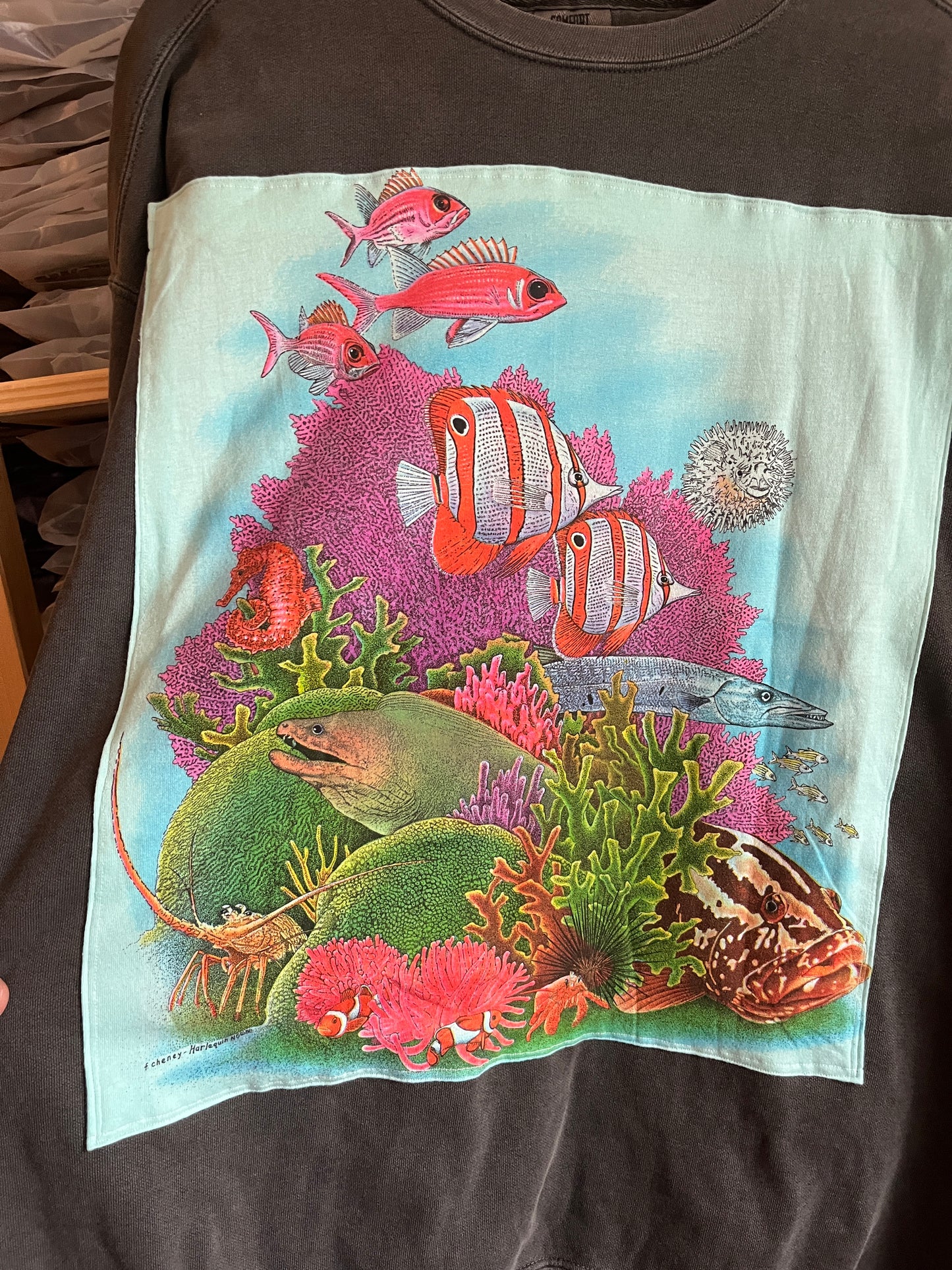 Ocean Creatures Upcycle Size 3XL