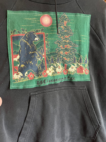 Minnesota Bear Nike Hoodie Upcycle Size S