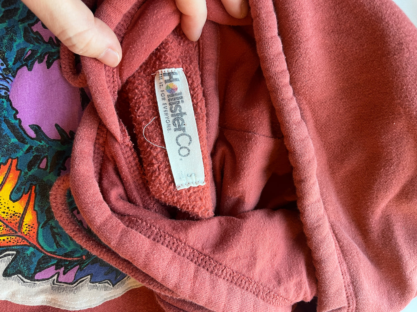 White Mountains Hoodie Upcycle Size S