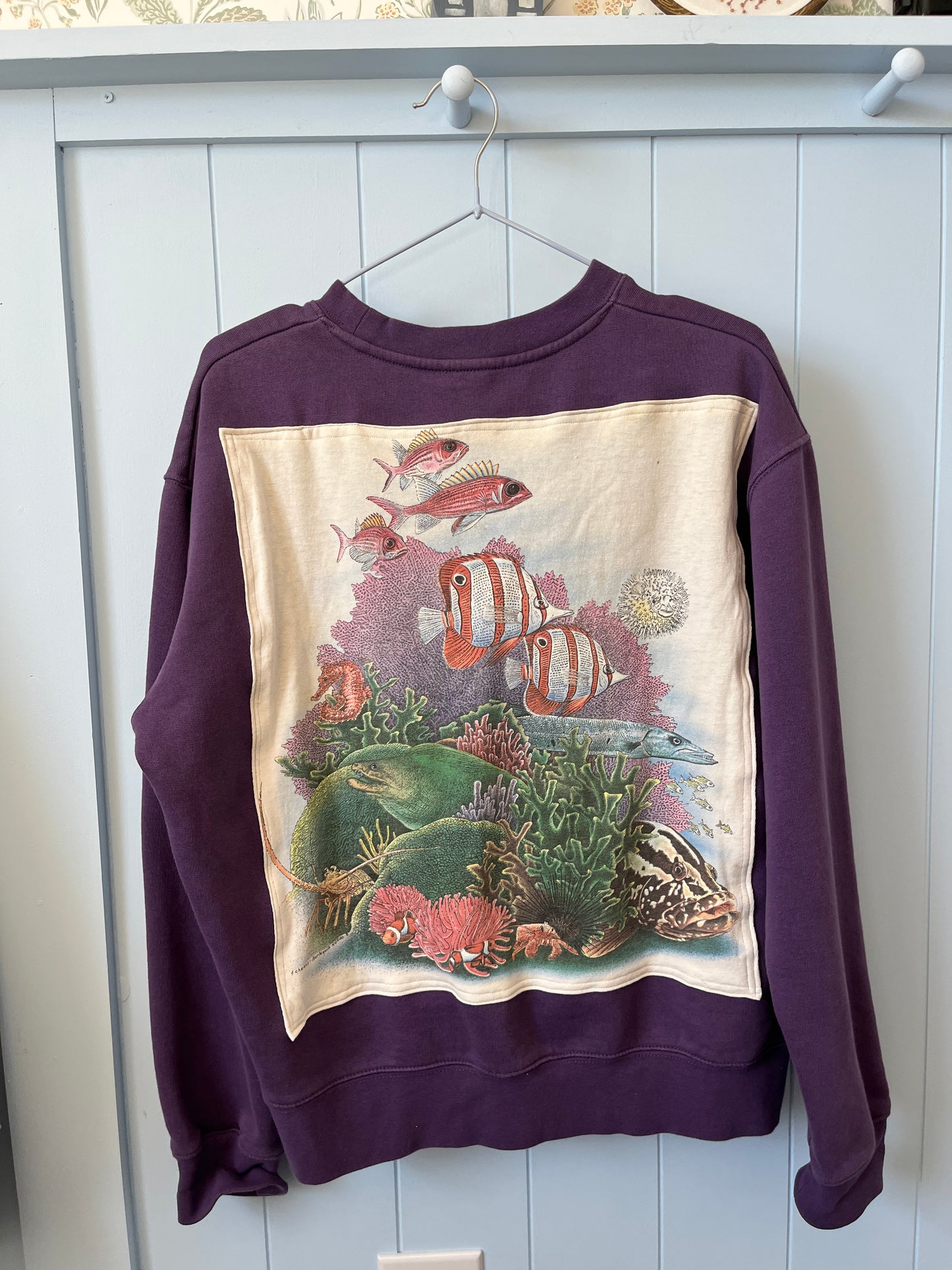 Sea Creatures Purple Upcycle Size M