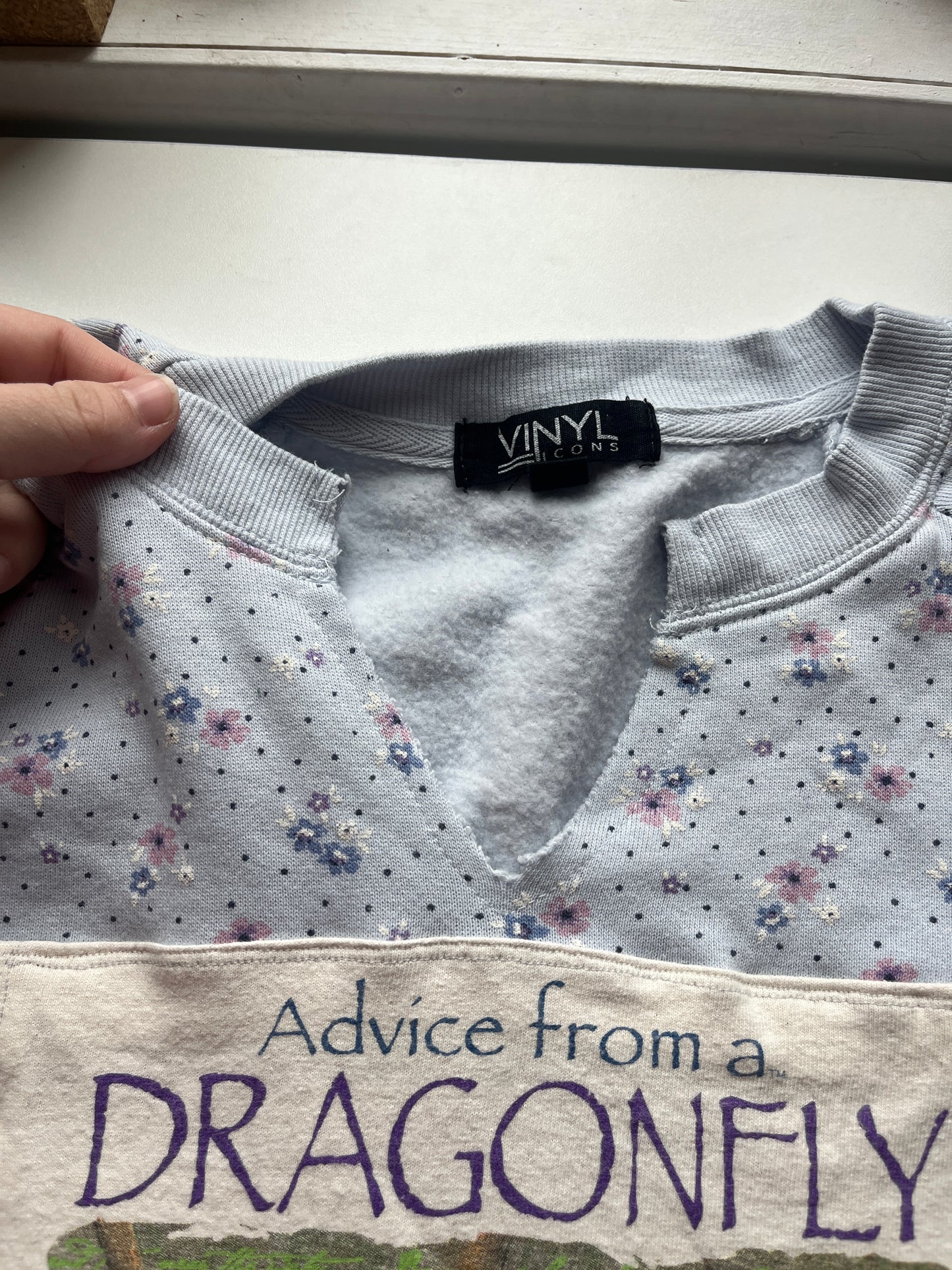 Dragonfly Floral Upcycle Size M