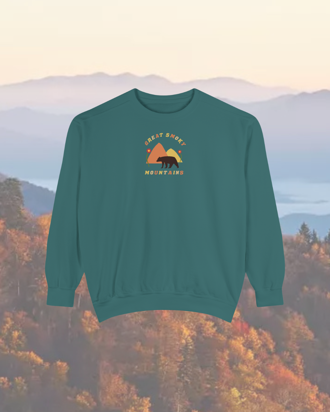 Great Smoky Mountains National Park Bear Printed Sweatshirt