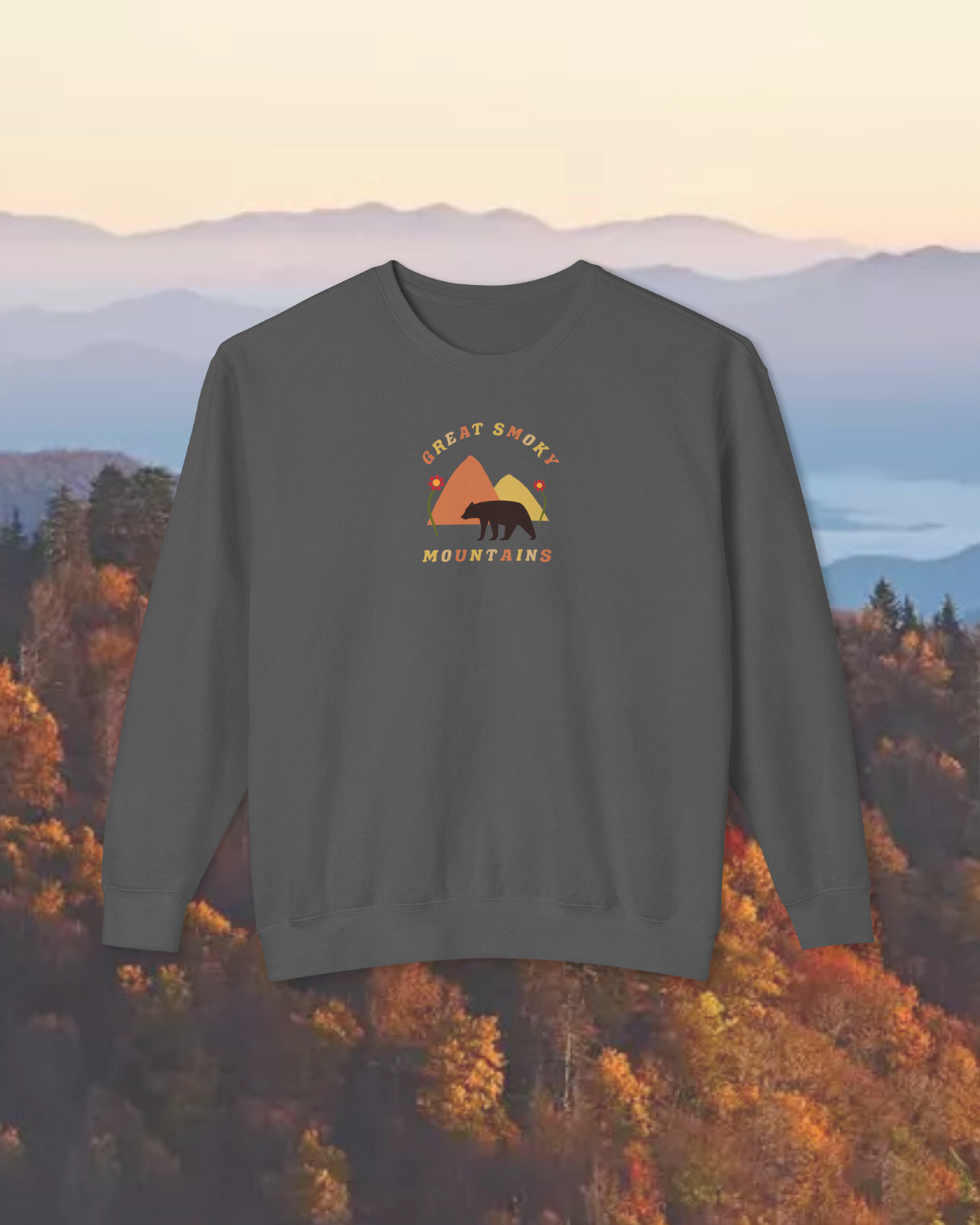 Great Smoky Mountains National Park Bear Printed Sweatshirt