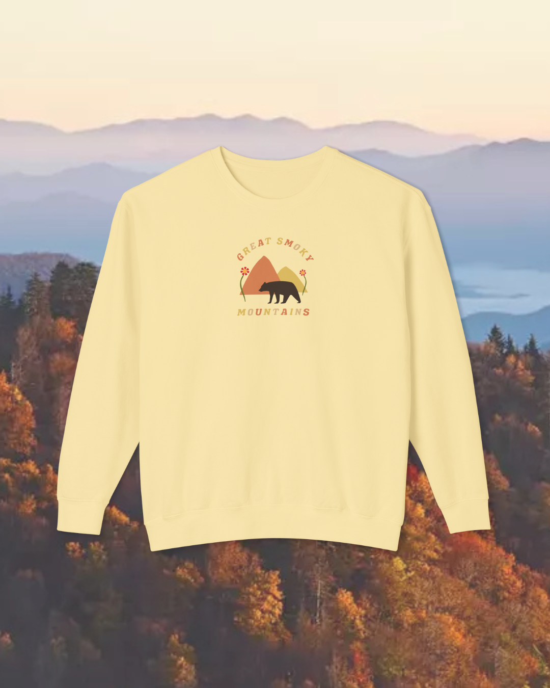 Great Smoky Mountains National Park Bear Printed Sweatshirt