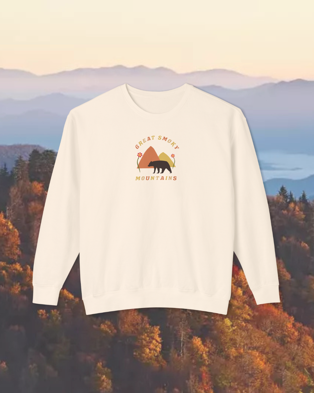 Great Smoky Mountains National Park Bear Printed Sweatshirt