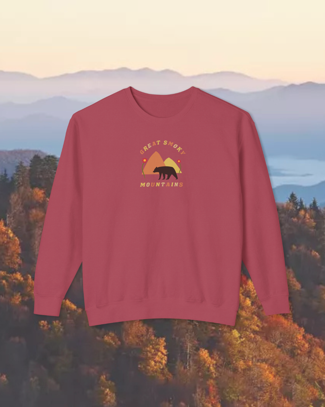 Great Smoky Mountains National Park Bear Printed Sweatshirt