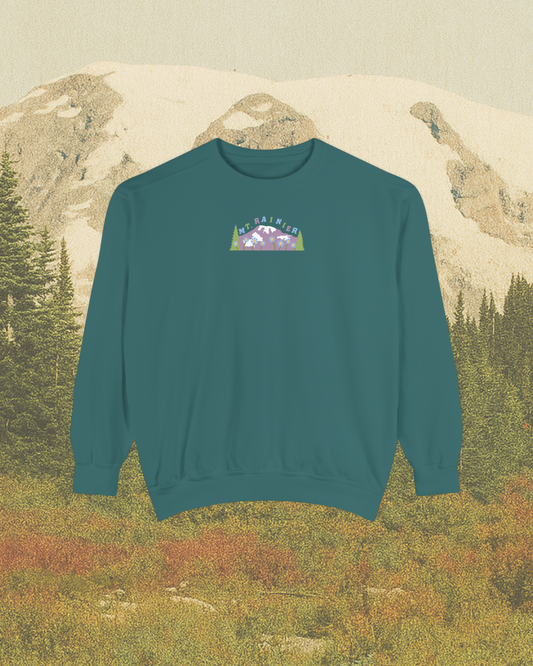 Mt Rainier National Park Printed Sweatshirt
