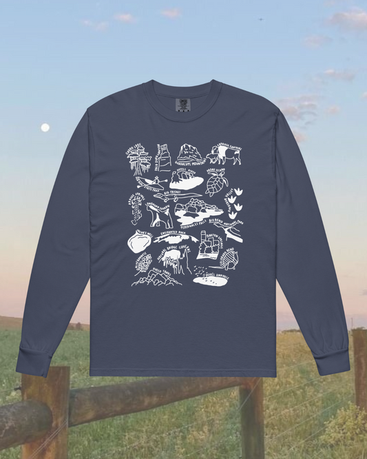 Texas Nature Checklist Long-Sleeve Shirt