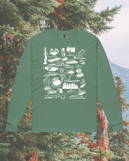 Oregon Nature Checklist Long-Sleeve Shirt