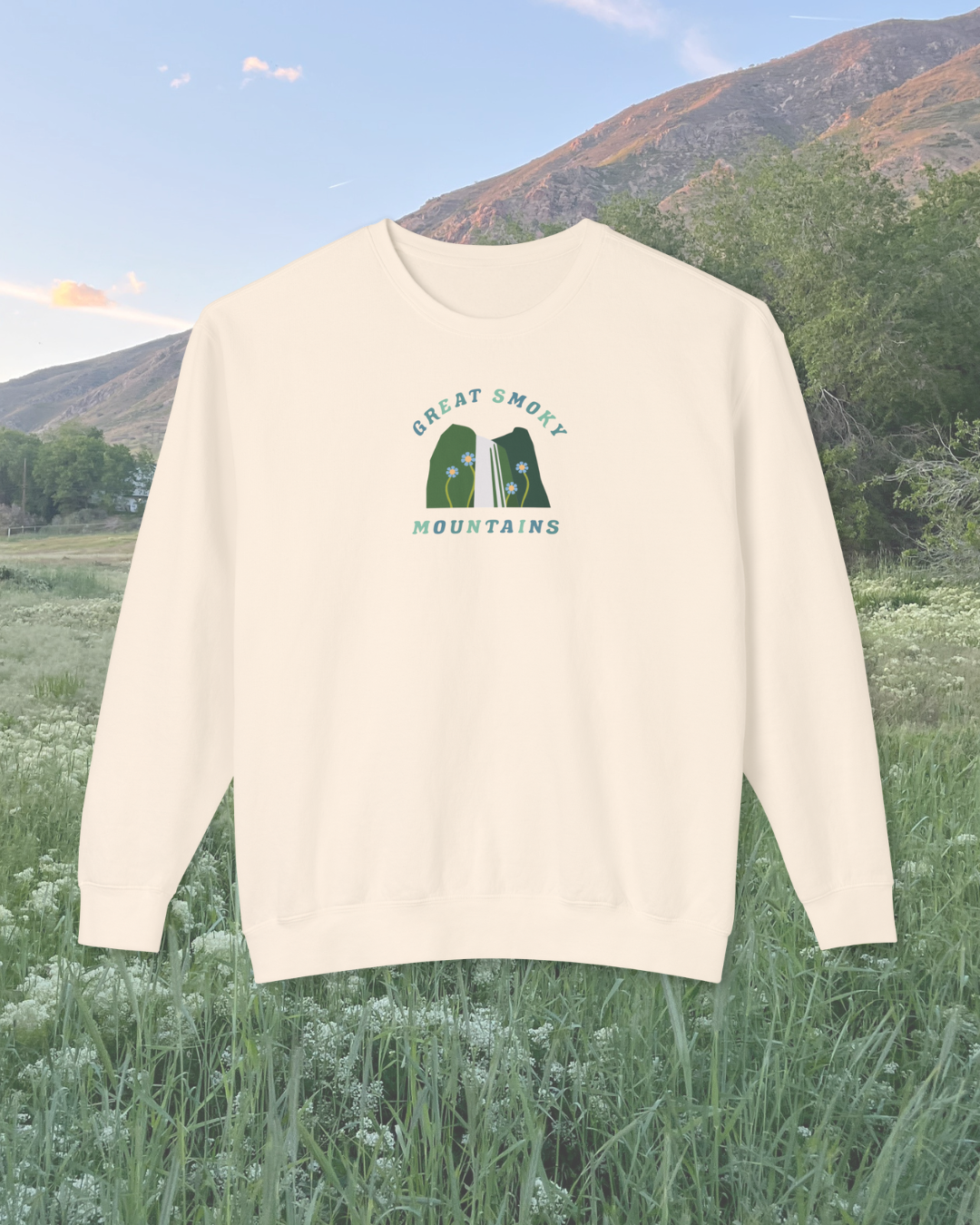 Great Smoky Mountains National Park Waterfall Printed Sweatshirt