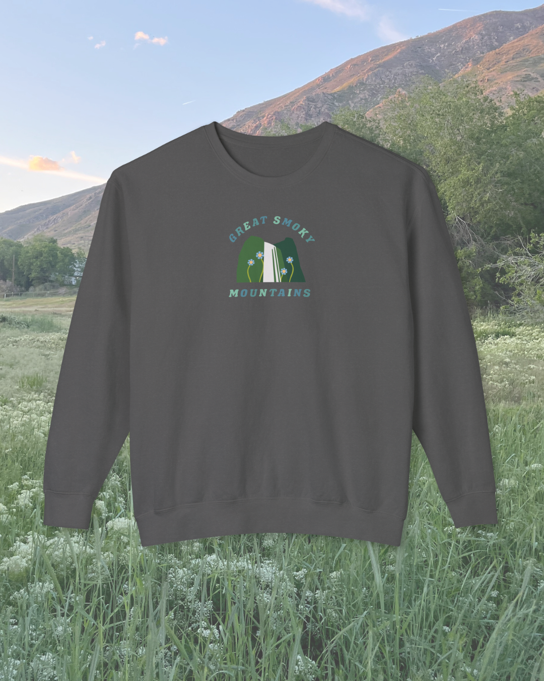 Great Smoky Mountains National Park Waterfall Printed Sweatshirt