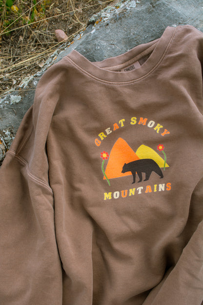 Great Smoky Mountains National Park Bear Printed Sweatshirt