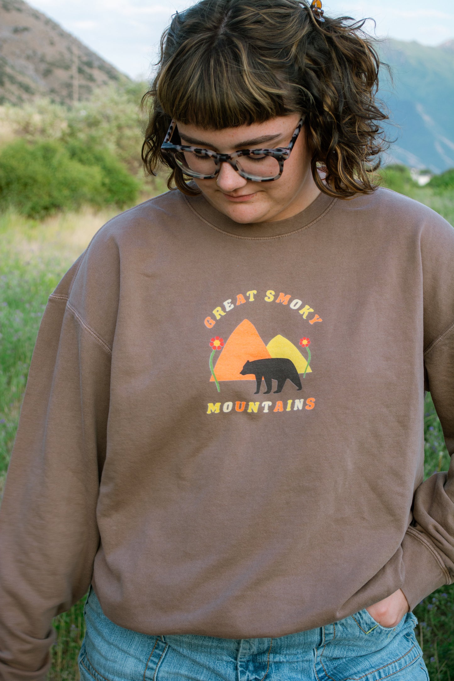 Great Smoky Mountains National Park Bear Printed Sweatshirt