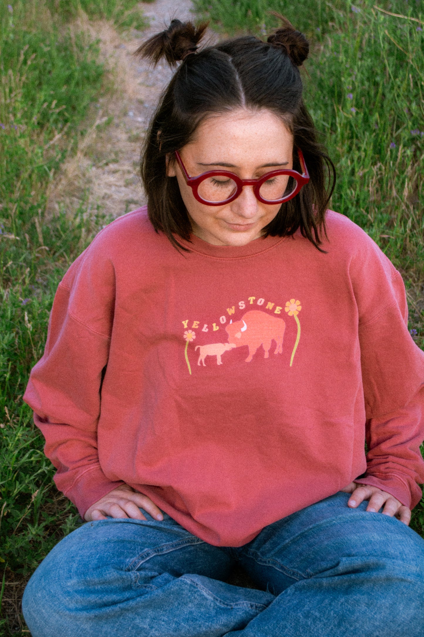 Yellowstone National Park Printed Sweatshirt