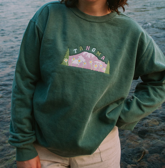 Tahoma (Mt Rainier) Embroidered Sweatshirt