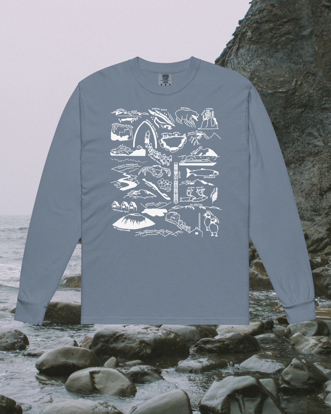 Alaska Nature Checklist Long-Sleeve Shirt