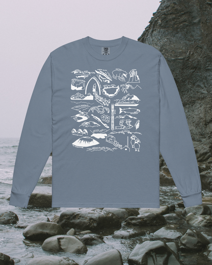 Alaska Nature Checklist Long-Sleeve Shirt