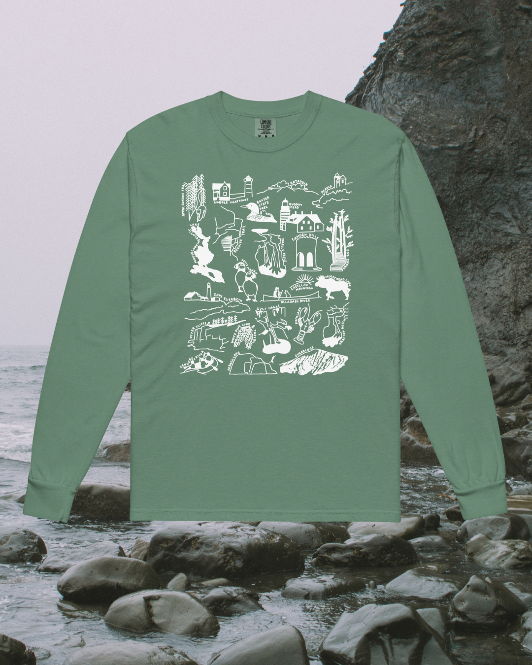 Alaska Nature Checklist Long-Sleeve Shirt