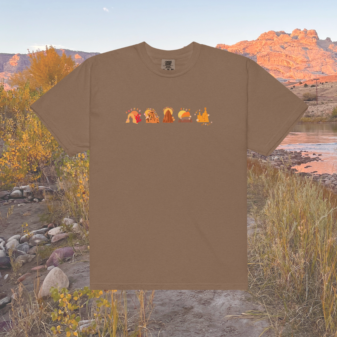 Utah's Mighty Five National Parks Printed Tee
