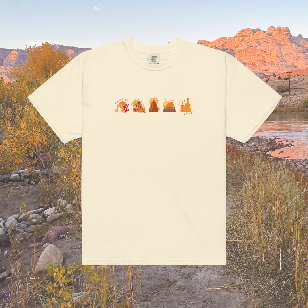 Utah's Mighty Five National Parks Printed Tee