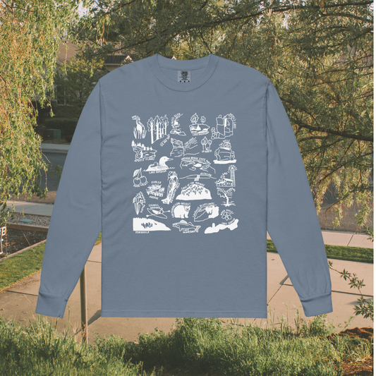 Wisconsin Nature Checklist Long-Sleeve Shirt