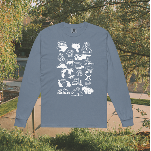 Michigan State Nature Checklist Long-Sleeve Shirt
