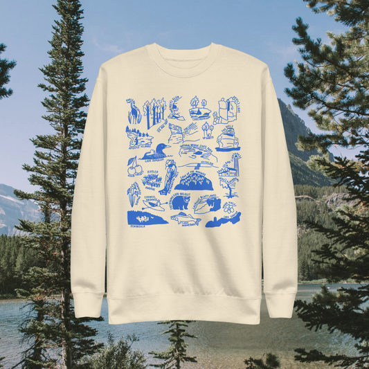 Wisconsin State Nature Long-Sleeve Unisex Sweatshirt