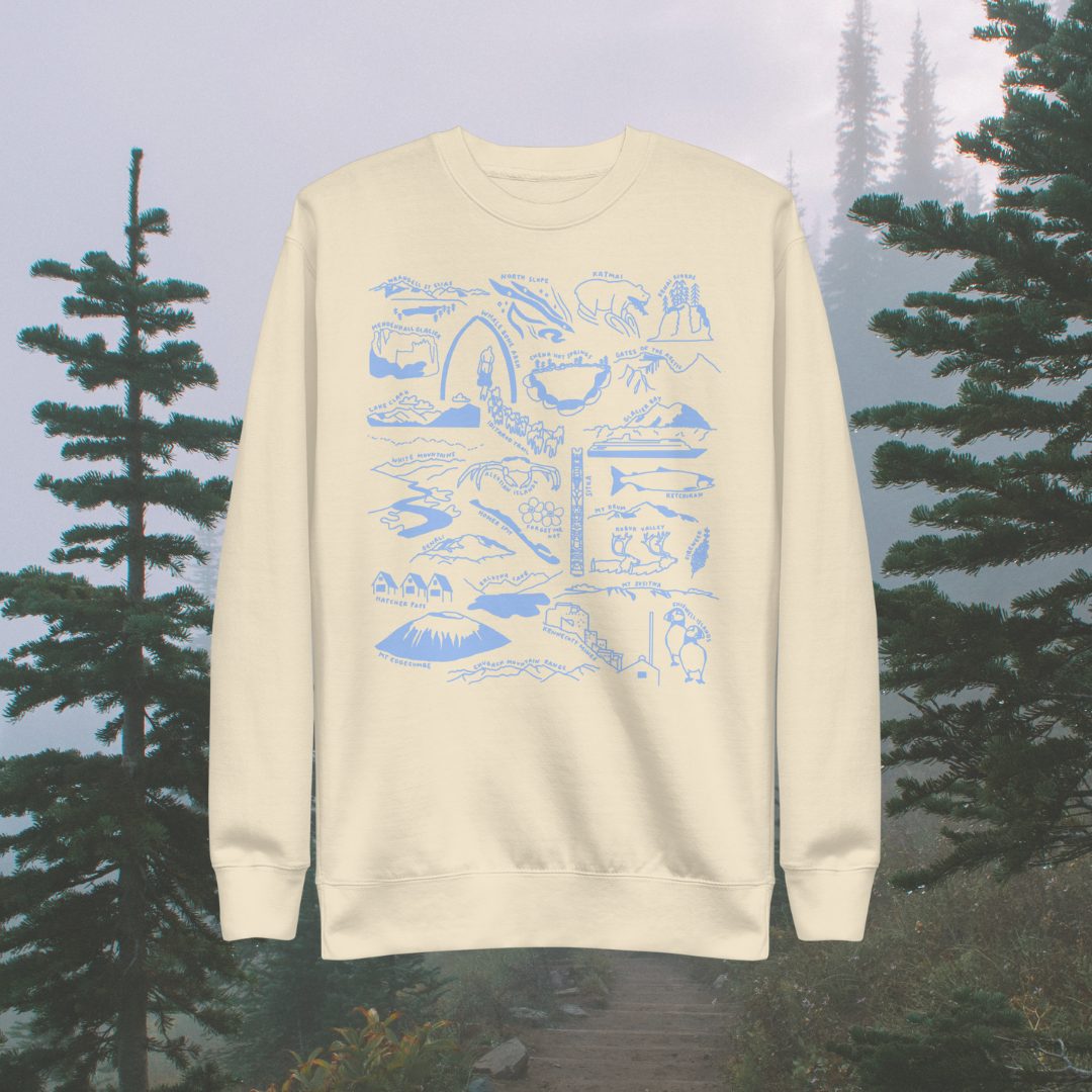 Alaska State Nature Long-Sleeve Unisex Sweatshirt