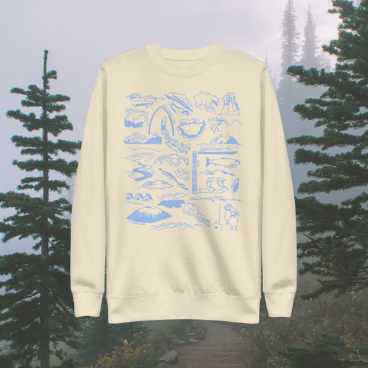 Alaska State Nature Long-Sleeve Unisex Sweatshirt