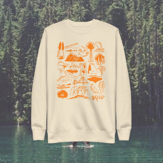 Northern California State Nature Long-Sleeve Unisex Sweatshirt