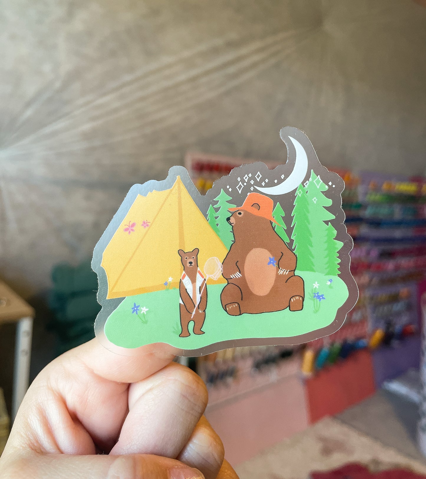 Camping Core Vinyl Sticker